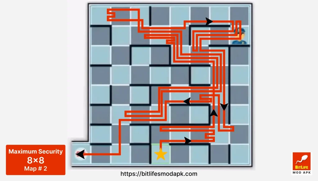 Bitlife prison escape 8×8 map 2