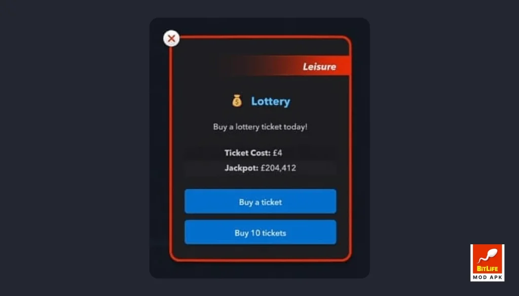 Bitlife Lottery Ticket