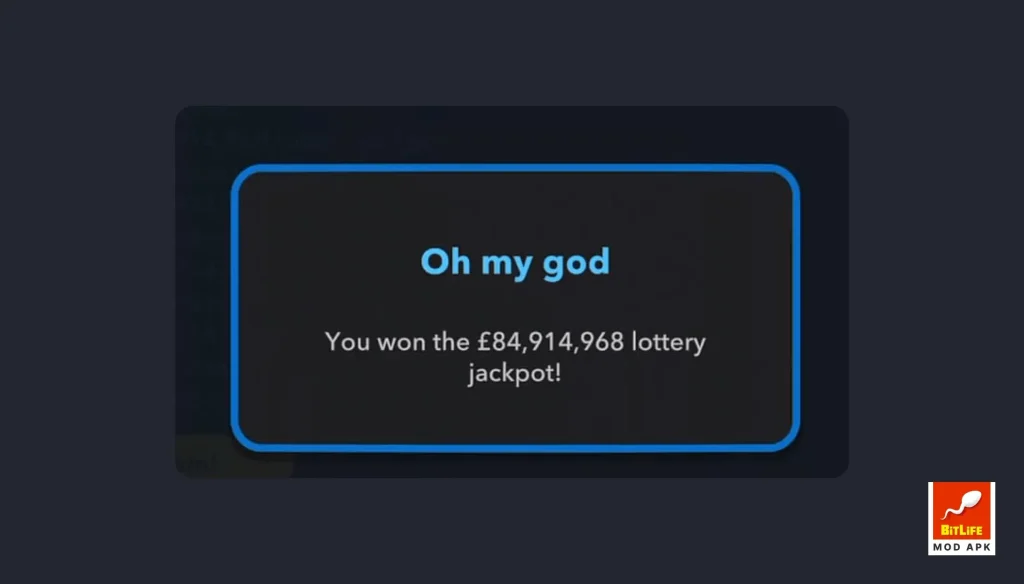 Win Lottery Jackpot in Bitlife