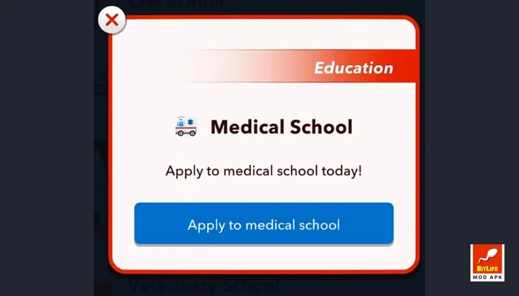 How to get into medical school bitlife