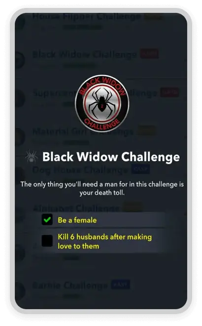 How-to-complete-black-widow-challenge-in-bitlife